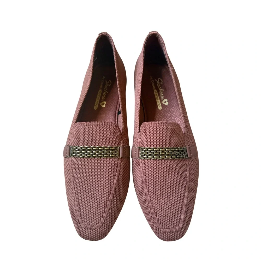 Skechers Cleo Snip High Fashion Loafers Cinnamon Brown 159006 Vegan Womens 7 NEW